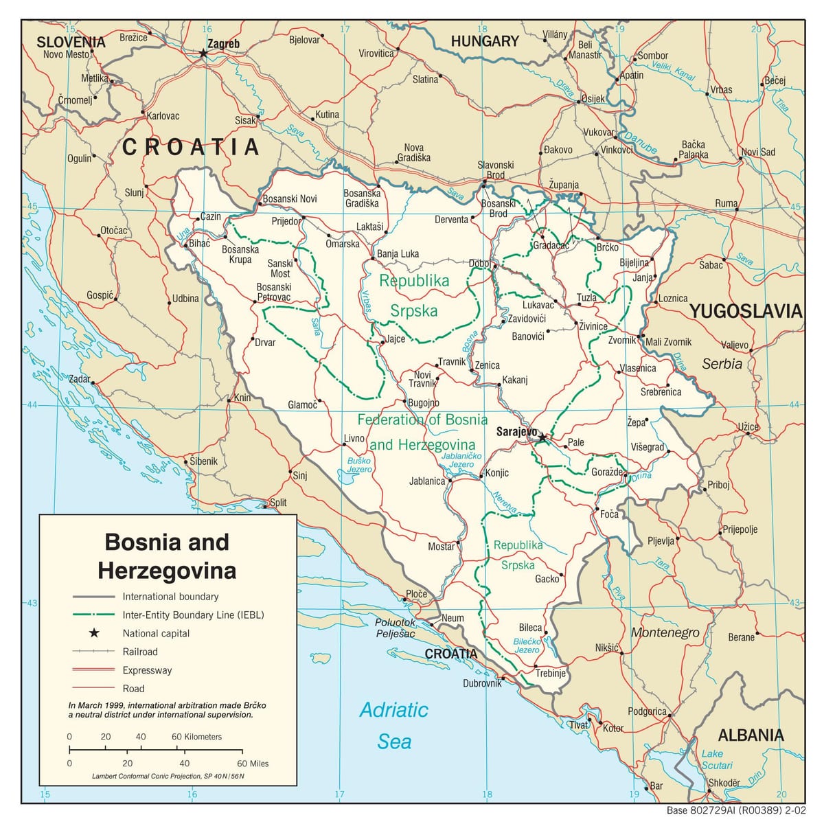Bosnia bản đồ