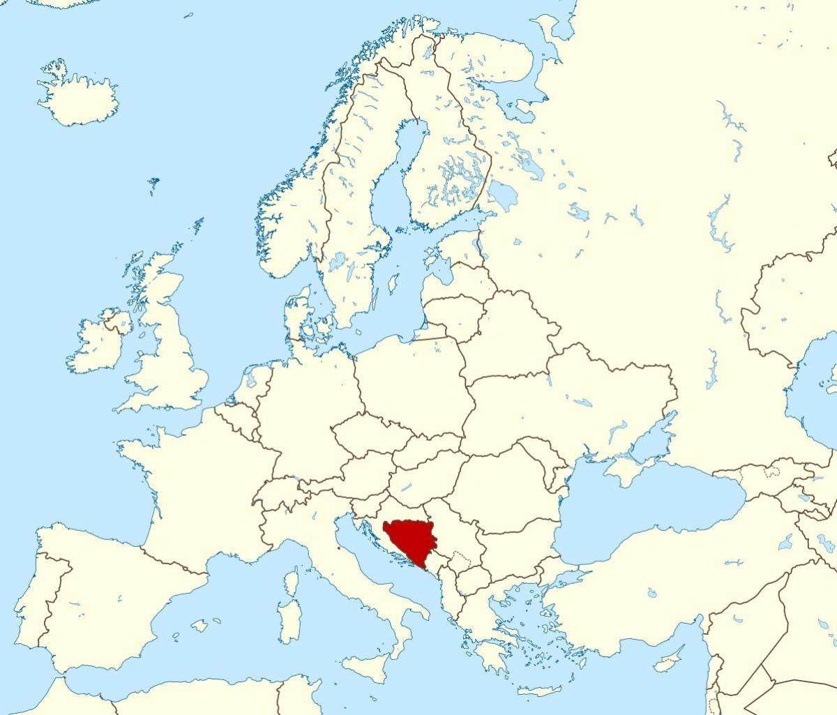 Bản đồ của Bosnia vị trí trên thế giới