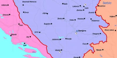 Bosnia bản đồ chính trị