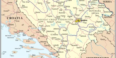 Bản đồ của Bosnia du lịch