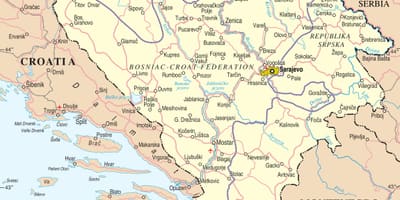 Bản đồ của Bosnia