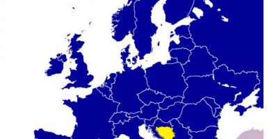 Bản đồ của Bosnia châu âu