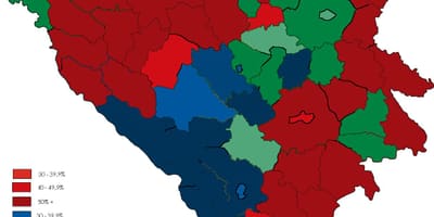 Bosnia tôn giáo bản đồ