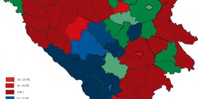 Bosnia tôn giáo bản đồ