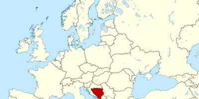 Bản đồ của Bosnia vị trí trên thế giới