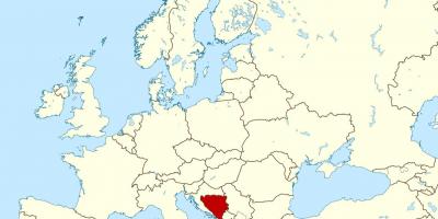 Bản đồ của Bosnia vị trí trên thế giới