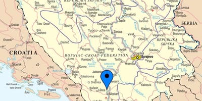 Bản đồ của mostar Bosnia Vi
