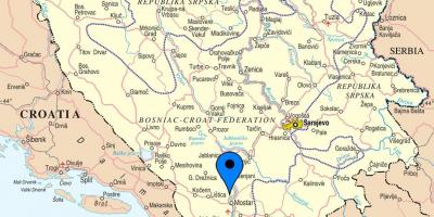 Bản đồ của mostar Bosnia Vi